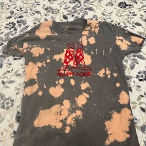 Alaska Hanes Charcoal and Peach Tie-Dye Tee